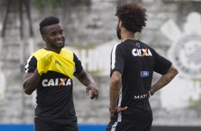 Durante o treino desta manh no CT Joaquim Grava, zona leste da cidade. O prximo jogo da equipe ser contra o Corinthian Casuals, da Inglaterra, sbado, dia 24/01, na Arena Corinthians, em homenagem ao co-irmo