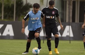 Durante o treino desta manh no CT Joaquim Grava, zona leste da cidade. O prximo jogo da equipe ser contra o Corinthian Casuals, da Inglaterra, sbado, dia 24/01, na Arena Corinthians, em homenagem ao co-irmo