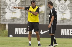 Durante o treino desta manh no CT Joaquim Grava, zona leste da cidade. O prximo jogo da equipe ser contra o Corinthian Casuals, da Inglaterra, sbado, dia 24/01, na Arena Corinthians, em homenagem ao co-irmo