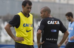 Durante o treino desta manh no CT Joaquim Grava, zona leste da cidade. O prximo jogo da equipe ser contra o Corinthian Casuals, da Inglaterra, sbado, dia 24/01, na Arena Corinthians, em homenagem ao co-irmo