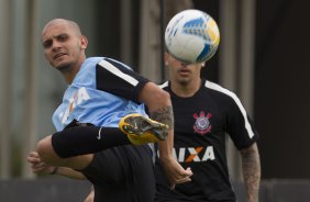 Durante o treino desta manh no CT Joaquim Grava, zona leste da cidade. O prximo jogo da equipe ser contra o Corinthian Casuals, da Inglaterra, sbado, dia 24/01, na Arena Corinthians, em homenagem ao co-irmo