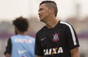 Durante o treino desta manh no CT Joaquim Grava, zona leste da cidade. O prximo jogo da equipe ser contra o Corinthian Casuals, da Inglaterra, sbado, dia 24/01, na Arena Corinthians, em homenagem ao co-irmo