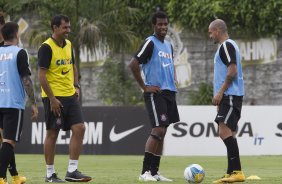 Durante o treino desta manh no CT Joaquim Grava, zona leste da cidade. O prximo jogo da equipe ser contra o Corinthian Casuals, da Inglaterra, sbado, dia 24/01, na Arena Corinthians, em homenagem ao co-irmo