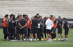 Durante o treino desta tarde na Arena Corinthians, zona leste da cidade. O prximo jogo da equipe ser contra o Corinthian Casuals, da Inglaterra, sbado, dia 24/01, na Arena Corinthians, em homenagem ao co-irmo