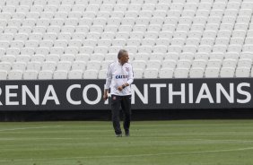 Durante o treino desta tarde na Arena Corinthians, zona leste da cidade. O próximo jogo da equipe será contra o Corinthian Casuals, da Inglaterra, sábado, dia 24/01, na Arena Corinthians, em homenagem ao co-irmão