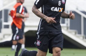 Durante o treino desta tarde na Arena Corinthians, zona leste da cidade. O próximo jogo da equipe será contra o Corinthian Casuals, da Inglaterra, sábado, dia 24/01, na Arena Corinthians, em homenagem ao co-irmão