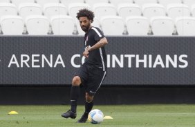 Durante o treino desta tarde na Arena Corinthians, zona leste da cidade. O próximo jogo da equipe será contra o Corinthian Casuals, da Inglaterra, sábado, dia 24/01, na Arena Corinthians, em homenagem ao co-irmão