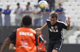Durante o treino desta tarde na Arena Corinthians, zona leste da cidade. O próximo jogo da equipe será contra o Corinthian Casuals, da Inglaterra, sábado, dia 24/01, na Arena Corinthians, em homenagem ao co-irmão