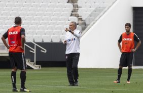 Durante o treino desta tarde na Arena Corinthians, zona leste da cidade. O próximo jogo da equipe será contra o Corinthian Casuals, da Inglaterra, sábado, dia 24/01, na Arena Corinthians, em homenagem ao co-irmão