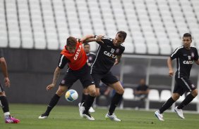 Durante o treino desta tarde na Arena Corinthians, zona leste da cidade. O próximo jogo da equipe será contra o Corinthian Casuals, da Inglaterra, sábado, dia 24/01, na Arena Corinthians, em homenagem ao co-irmão