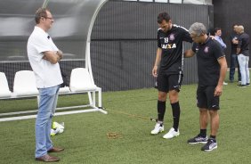 Durante o treino desta tarde na Arena Corinthians, zona leste da cidade. O próximo jogo da equipe será contra o Corinthian Casuals, da Inglaterra, sábado, dia 24/01, na Arena Corinthians, em homenagem ao co-irmão