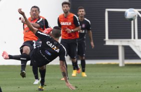 Durante o treino desta tarde na Arena Corinthians, zona leste da cidade. O próximo jogo da equipe será contra o Corinthian Casuals, da Inglaterra, sábado, dia 24/01, na Arena Corinthians, em homenagem ao co-irmão