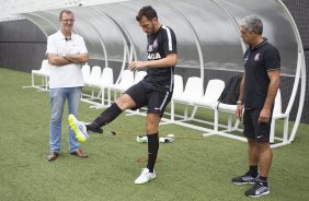 Durante o treino desta tarde na Arena Corinthians, zona leste da cidade. O próximo jogo da equipe será contra o Corinthian Casuals, da Inglaterra, sábado, dia 24/01, na Arena Corinthians, em homenagem ao co-irmão