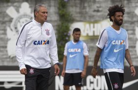 Durante o treino desta manh no CT Joaquim Grava, zona leste da cidade. O prximo jogo da equipe ser domingo, dia 01/02, contra o Marilia, na Arena Corinthians, jogo vlido pela 1 rodada do Campeonato Paulista de 2015