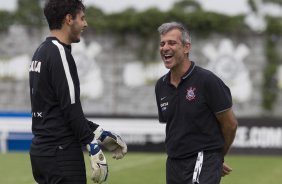 Durante o treino desta manh no CT Joaquim Grava, zona leste da cidade. O prximo jogo da equipe ser domingo, dia 01/02, contra o Marilia, na Arena Corinthians, jogo vlido pela 1 rodada do Campeonato Paulista de 2015