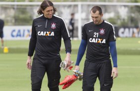 Durante o treino desta manh no CT Joaquim Grava, zona leste da cidade. O prximo jogo da equipe ser domingo, dia 01/02, contra o Marilia, na Arena Corinthians, jogo vlido pela 1 rodada do Campeonato Paulista de 2015