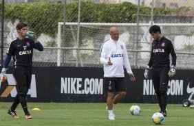 Durante o treino desta manh no CT Joaquim Grava, zona leste da cidade. O prximo jogo da equipe ser domingo, dia 01/02, contra o Marilia, na Arena Corinthians, jogo vlido pela 1 rodada do Campeonato Paulista de 2015