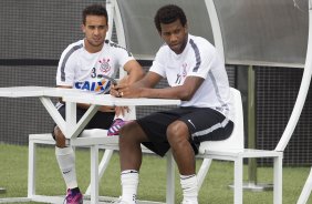 Durante o treino desta tarde na Arena Corinthians, zona leste da cidade. O prximo jogo da equipe ser domingo, dia 01/02, contra o Marilia, na Arena Corinthians, jogo vlido pela 1 rodada do Campeonato Paulista de 2015