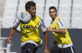Durante o treino desta tarde na Arena Corinthians, zona leste da cidade. O prximo jogo da equipe ser domingo, dia 01/02, contra o Marilia, na Arena Corinthians, jogo vlido pela 1 rodada do Campeonato Paulista de 2015