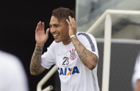 Durante o treino desta tarde na Arena Corinthians, zona leste da cidade. O prximo jogo da equipe ser domingo, dia 01/02, contra o Marilia, na Arena Corinthians, jogo vlido pela 1 rodada do Campeonato Paulista de 2015