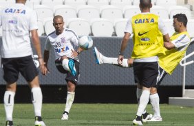 Durante o treino desta tarde na Arena Corinthians, zona leste da cidade. O prximo jogo da equipe ser domingo, dia 01/02, contra o Marilia, na Arena Corinthians, jogo vlido pela 1 rodada do Campeonato Paulista de 2015