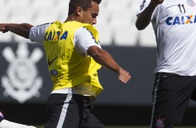 Durante o treino desta tarde na Arena Corinthians, zona leste da cidade. O prximo jogo da equipe ser domingo, dia 01/02, contra o Marilia, na Arena Corinthians, jogo vlido pela 1 rodada do Campeonato Paulista de 2015