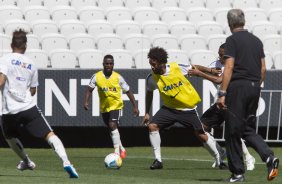 Durante o treino desta tarde na Arena Corinthians, zona leste da cidade. O prximo jogo da equipe ser domingo, dia 01/02, contra o Marilia, na Arena Corinthians, jogo vlido pela 1 rodada do Campeonato Paulista de 2015