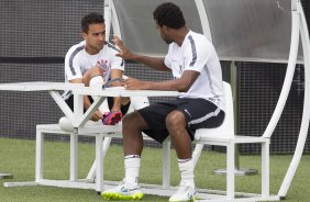 Durante o treino desta tarde na Arena Corinthians, zona leste da cidade. O prximo jogo da equipe ser domingo, dia 01/02, contra o Marilia, na Arena Corinthians, jogo vlido pela 1 rodada do Campeonato Paulista de 2015