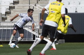 Durante o treino desta tarde na Arena Corinthians, zona leste da cidade. O prximo jogo da equipe ser domingo, dia 01/02, contra o Marilia, na Arena Corinthians, jogo vlido pela 1 rodada do Campeonato Paulista de 2015