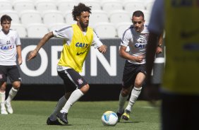 Durante o treino desta tarde na Arena Corinthians, zona leste da cidade. O prximo jogo da equipe ser domingo, dia 01/02, contra o Marilia, na Arena Corinthians, jogo vlido pela 1 rodada do Campeonato Paulista de 2015