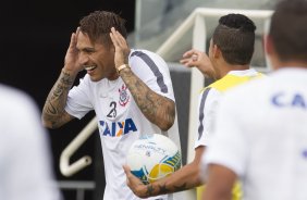 Durante o treino desta tarde na Arena Corinthians, zona leste da cidade. O prximo jogo da equipe ser domingo, dia 01/02, contra o Marilia, na Arena Corinthians, jogo vlido pela 1 rodada do Campeonato Paulista de 2015