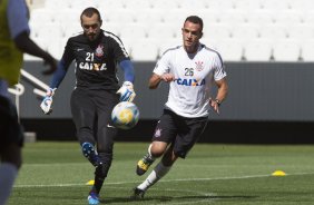Durante o treino desta tarde na Arena Corinthians, zona leste da cidade. O prximo jogo da equipe ser domingo, dia 01/02, contra o Marilia, na Arena Corinthians, jogo vlido pela 1 rodada do Campeonato Paulista de 2015