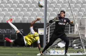 Durante o treino desta tarde na Arena Corinthians, zona leste da cidade. O prximo jogo da equipe ser domingo, dia 01/02, contra o Marilia, na Arena Corinthians, jogo vlido pela 1 rodada do Campeonato Paulista de 2015