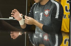 Nos vestirios antes do jogo realizado esta tarde na Arena Corinthians entre Corinthians x Marilia/SP, vlido pela 1 rodada do Campeonato Paulista de 2015