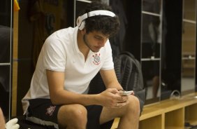 Nos vestirios antes do jogo realizado esta tarde na Arena Corinthians entre Corinthians x Marilia/SP, vlido pela 1 rodada do Campeonato Paulista de 2015