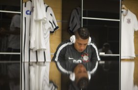 Nos vestirios antes do jogo realizado esta tarde na Arena Corinthians entre Corinthians x Marilia/SP, vlido pela 1 rodada do Campeonato Paulista de 2015