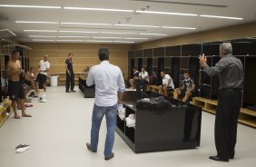Nos vestirios antes do jogo realizado esta tarde na Arena Corinthians entre Corinthians x Marilia/SP, vlido pela 1 rodada do Campeonato Paulista de 2015