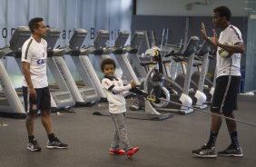Durante o treino desta manh no CT Joaquim Grava, zona leste da cidade. O prximo jogo da equipe ser quarta-feira, dia 04/02, contra o Once Caldas/Colmbia, na Arena Corinthians, jogo de ida da Pr Libertadores de 2015