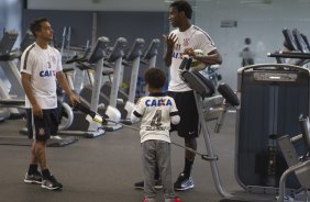 Durante o treino desta manh no CT Joaquim Grava, zona leste da cidade. O prximo jogo da equipe ser quarta-feira, dia 04/02, contra o Once Caldas/Colmbia, na Arena Corinthians, jogo de ida da Pr Libertadores de 2015