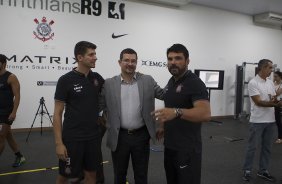 Inauguracao do Laboratorio R9 aps o treino desta manh no CT Joaquim Grava, zona leste da cidade. O prximo jogo da equipe ser quarta-feira, dia 04/02, contra o Once Caldas/Colmbia, na Arena Corinthians, jogo de ida da Pr Libertadores de 2015