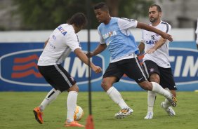 Rodrigo Sam durante o treino desta manh no CT Joaquim Grava, zona leste da cidade. O prximo jogo da equipe ser quarta-feira, dia 04/02, contra o Once Caldas/Colmbia, na Arena Corinthians, jogo de ida da Pr Libertadores de 2015