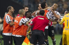 Durante o jogo realizado esta noite na Arena Corinthians entre Corinthians/Brasil x Once Caldas/Colmbia, jogo de ida vlido pela Pr Libertadores 2015