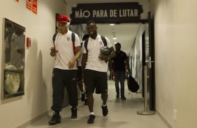 Nos vestirios antes do jogo realizado esta noite na Arena Corinthians entre Corinthians/Brasil x Once Caldas/Colmbia, jogo de ida vlido pela Pr Libertadores 2015