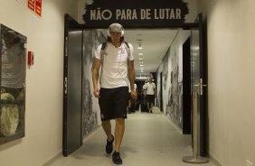 Nos vestirios antes do jogo realizado esta noite na Arena Corinthians entre Corinthians/Brasil x Once Caldas/Colmbia, jogo de ida vlido pela Pr Libertadores 2015