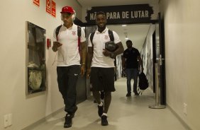 Nos vestirios antes do jogo realizado esta noite na Arena Corinthians entre Corinthians/Brasil x Once Caldas/Colmbia, jogo de ida vlido pela Pr Libertadores 2015