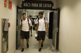 Nos vestirios antes do jogo realizado esta noite na Arena Corinthians entre Corinthians/Brasil x Once Caldas/Colmbia, jogo de ida vlido pela Pr Libertadores 2015