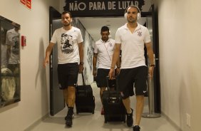 Nos vestirios antes do jogo realizado esta noite na Arena Corinthians entre Corinthians/Brasil x Once Caldas/Colmbia, jogo de ida vlido pela Pr Libertadores 2015