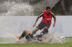 Durante o treino desta tarde no CT Joaquim Grava, zona leste da cidade. O prximo jogo da equipe domingo, dia 08/02, contra o Palmeiras, no Allianz Arena, jogo vlido pela 2 rodada do Campeonato Paulista de 2015