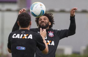 Durante o treino desta tarde no CT Joaquim Grava, zona leste da cidade. O prximo jogo da equipe domingo, dia 08/02, contra o Palmeiras, no Allianz Arena, jogo vlido pela 2 rodada do Campeonato Paulista de 2015