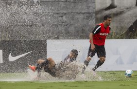 Durante o treino desta tarde no CT Joaquim Grava, zona leste da cidade. O prximo jogo da equipe domingo, dia 08/02, contra o Palmeiras, no Allianz Arena, jogo vlido pela 2 rodada do Campeonato Paulista de 2015